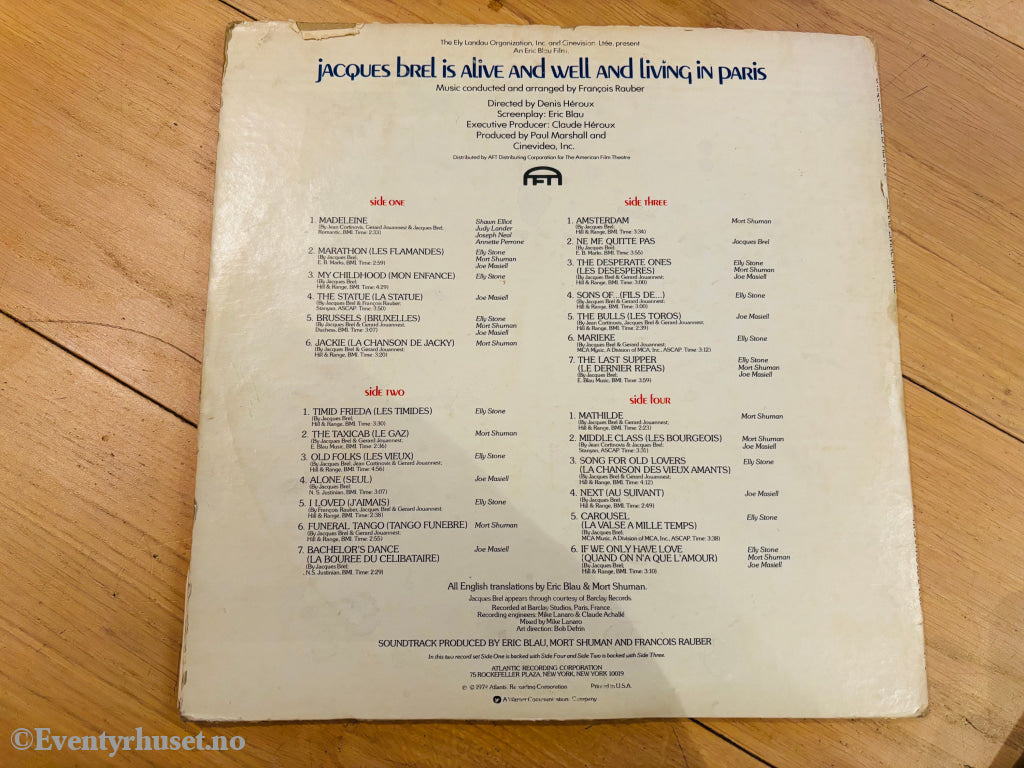 Jacques Brel is Alive and Well and Living in Paris LP.