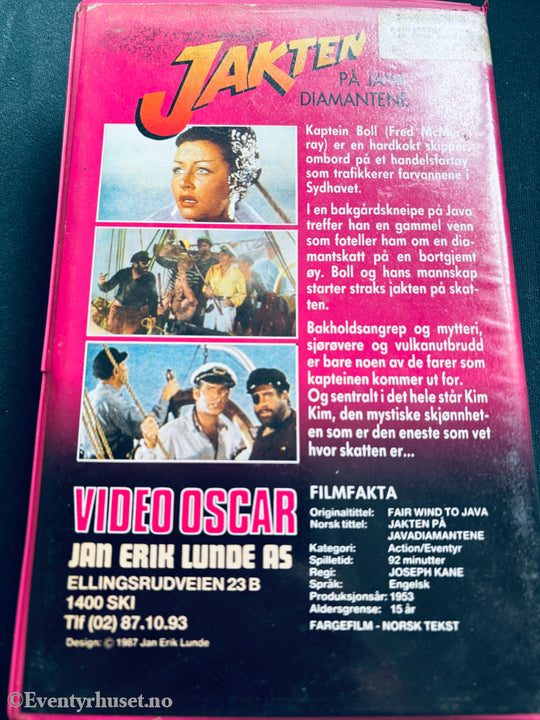 Jakten på Javadiamantene. 1953. VHS Big Box. VHS Big Box