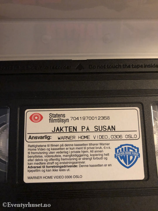 Jakten På Susan. 1985. Vhs. Vhs