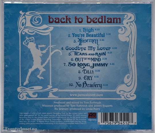 James Blunt. 2004. Back to Bedlam. CD.