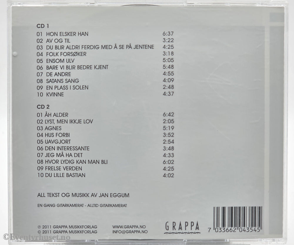Jan Eggum – Kjærlighet & Ærlighet 3. 2011. Musikk-CD.