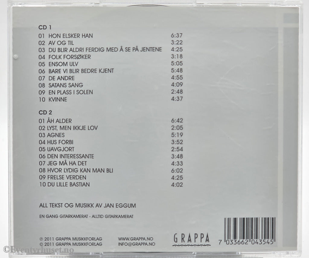 Jan Eggum – Kjærlighet & Ærlighet 3. 2011. Musikk-CD.