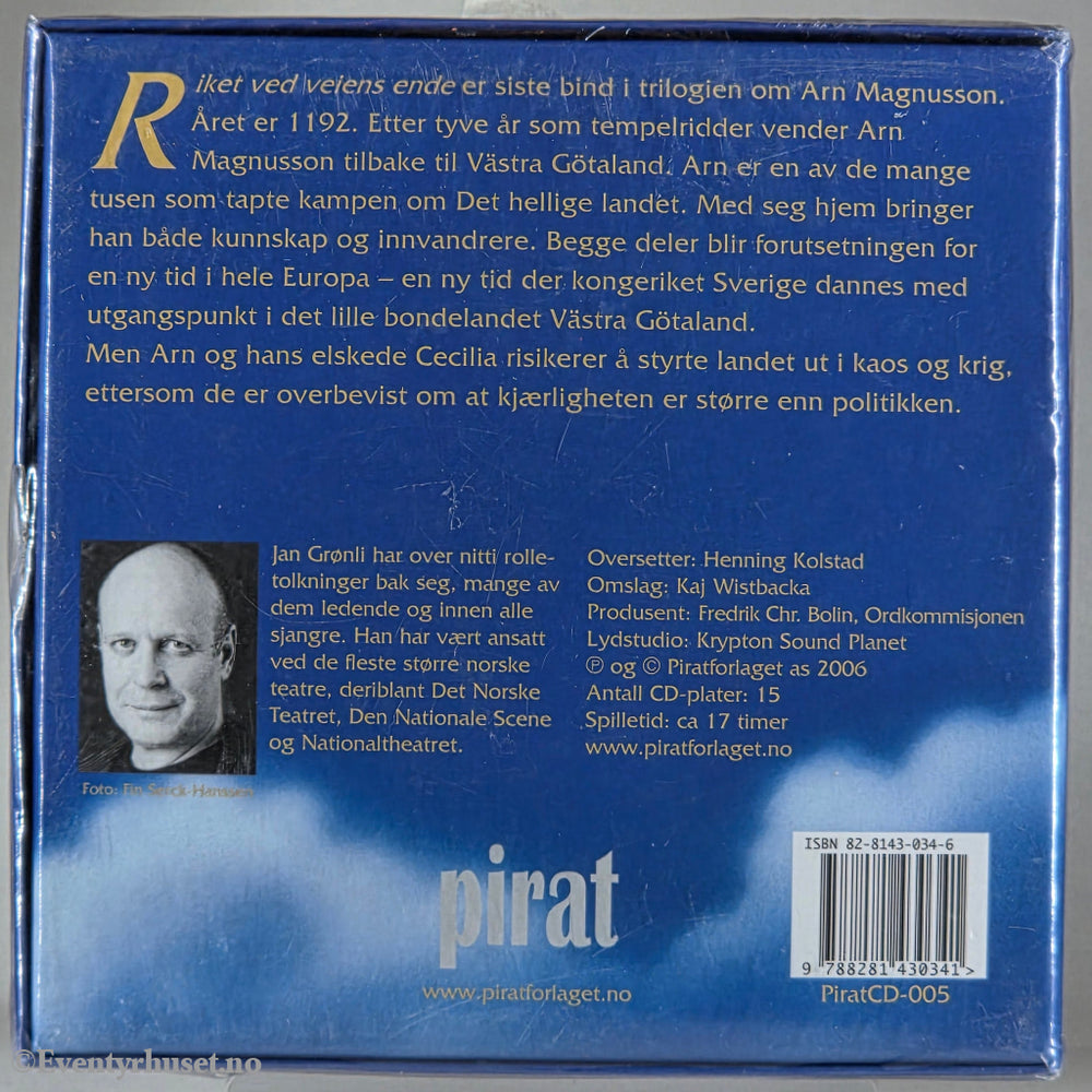 Jan Guillou (2000). Riket ved veiens ende (Arn III). Lydbok på CD. Ny i plast!