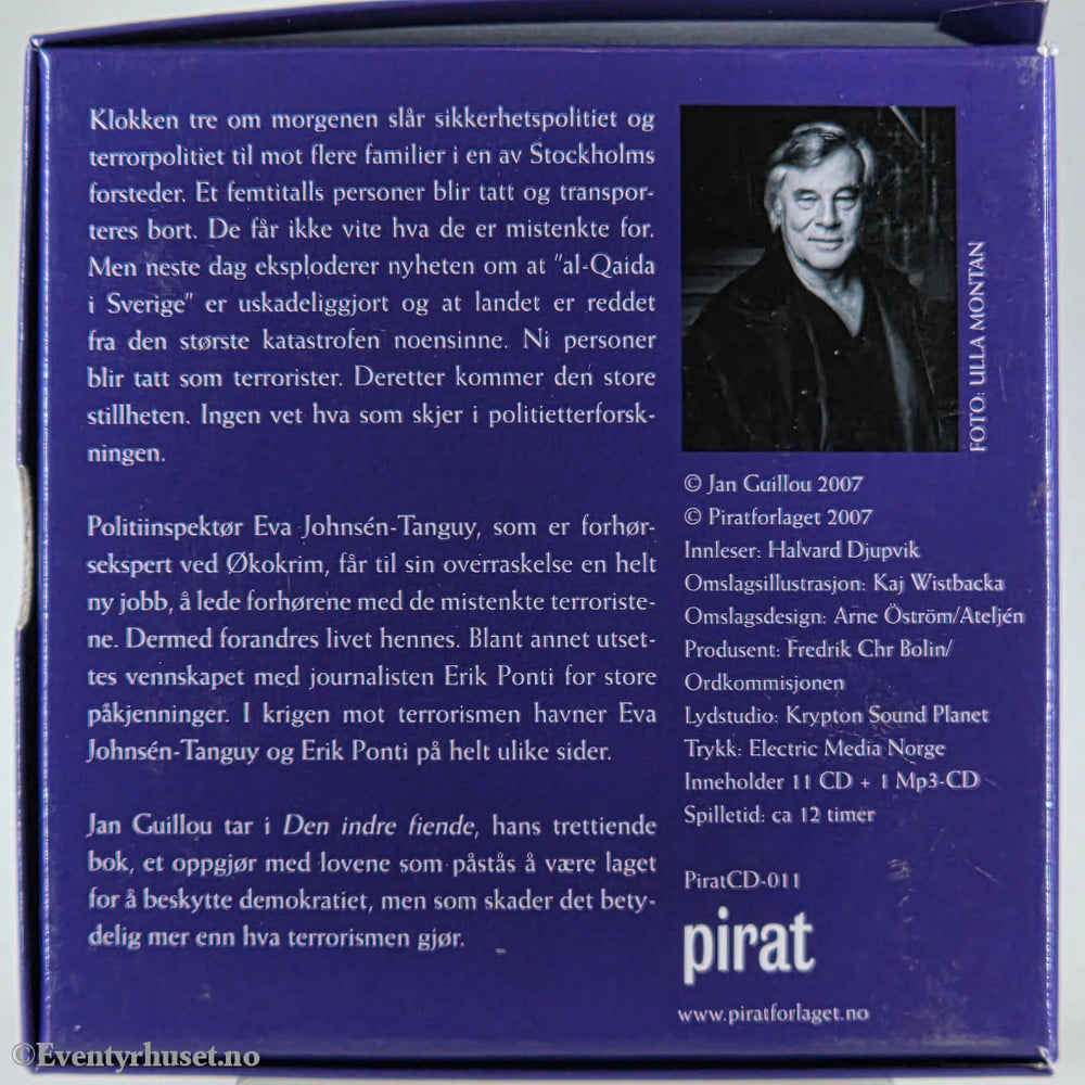 Jan Guillou 2007 Den indre fiende. Lydbok på CD.