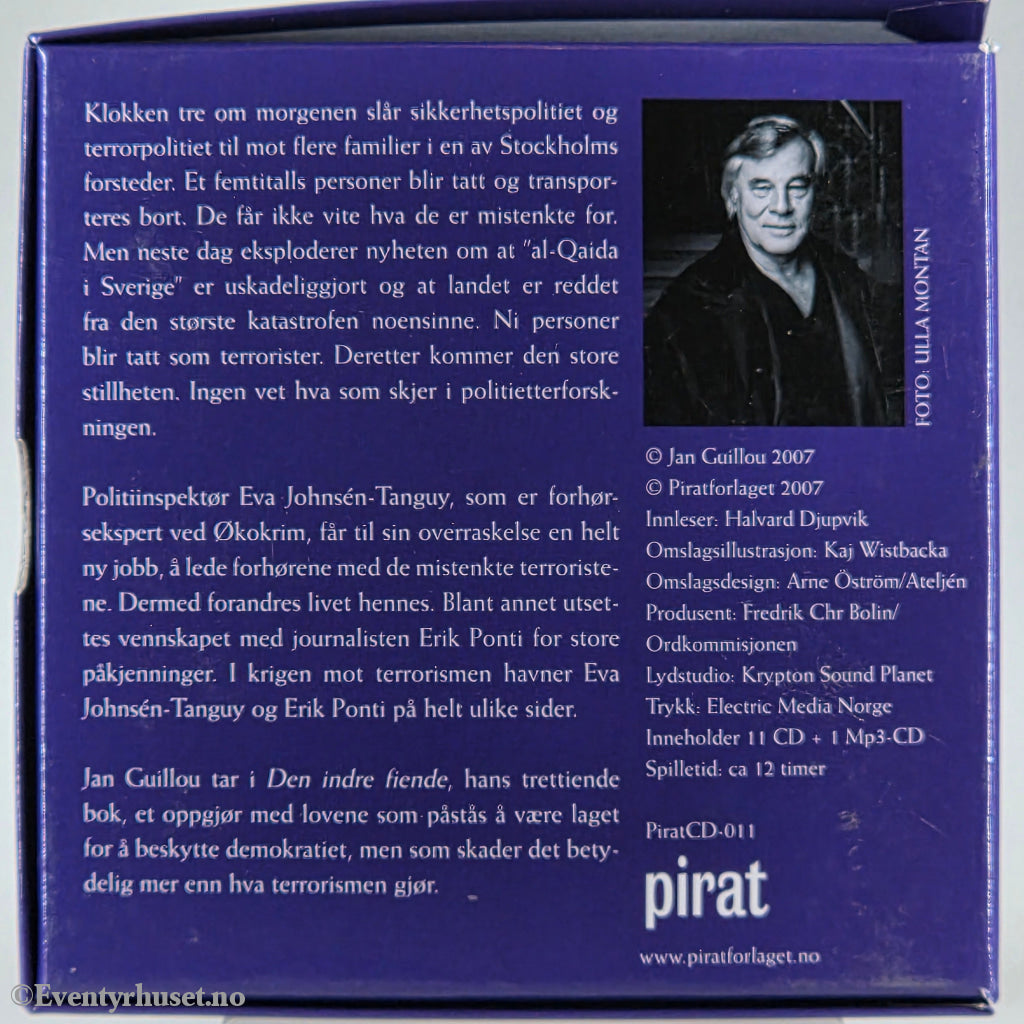 Jan Guillou 2007 Den indre fiende. Lydbok på CD.