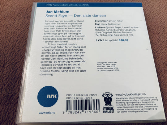 Jan Mehlum Den siste dansen. Lydbok på CD.