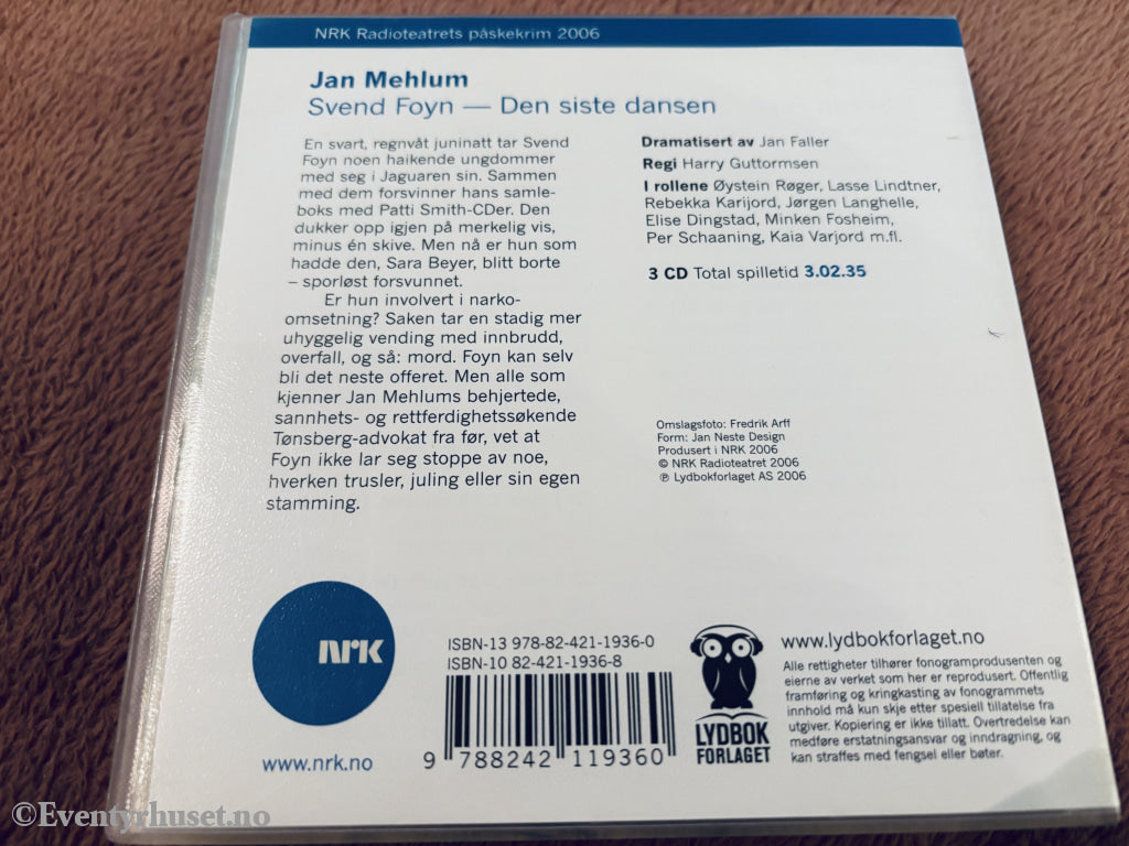 Jan Mehlum Den siste dansen. Lydbok på CD.