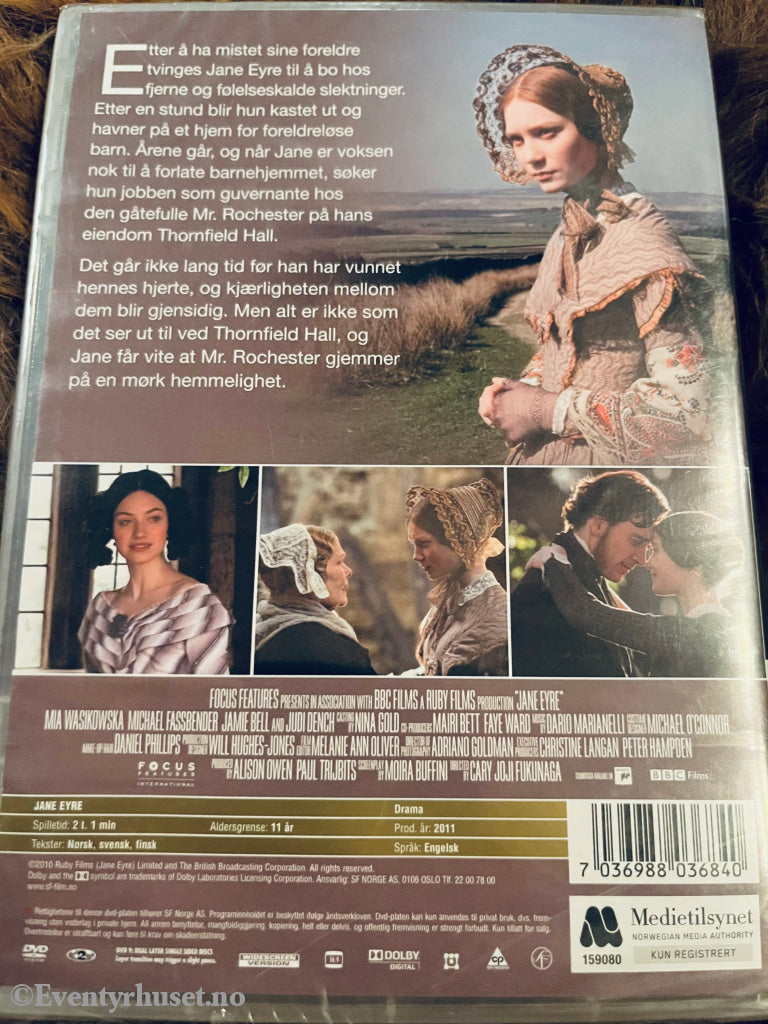 Jane Eyre. 2011. Dvd. Ny I Plast! Dvd