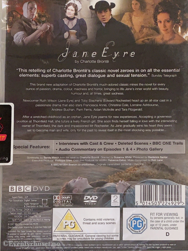 Jane Eyre (Bbc). 2007. Dvd. Ny I Plast! Dvd