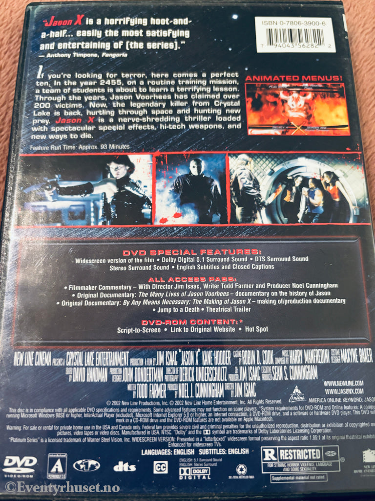 Jason X. DVD.
