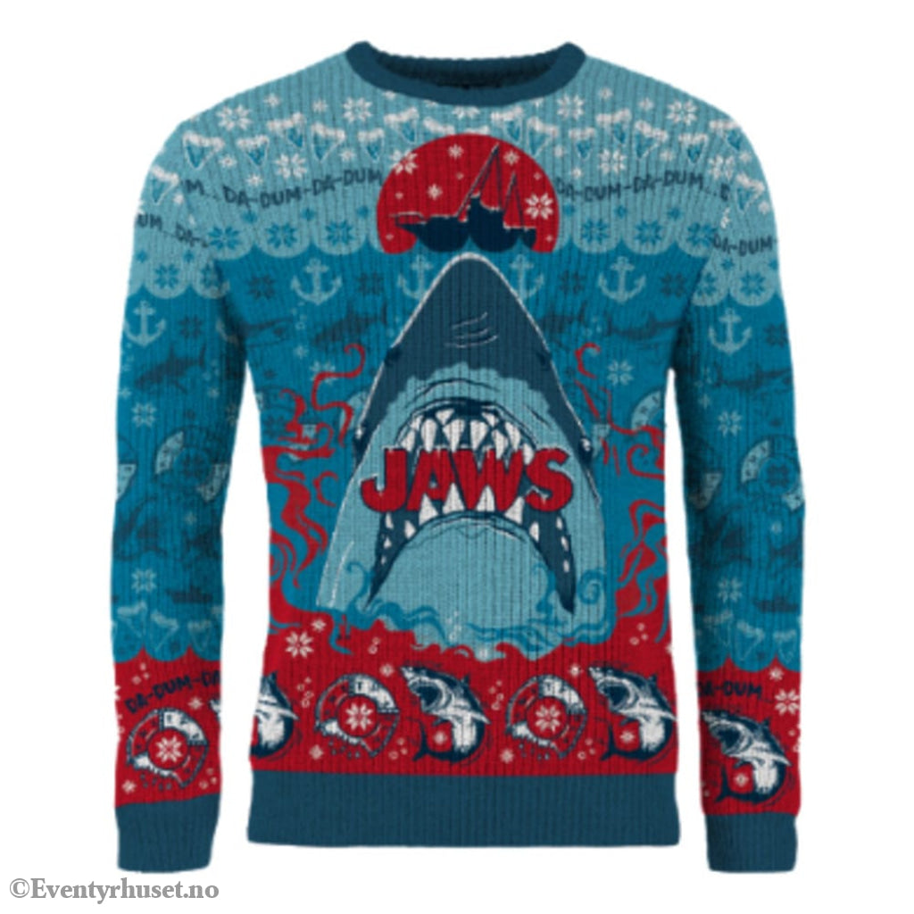 Jaws Christmas Sweater Jaws Size L Fashion & Accessories