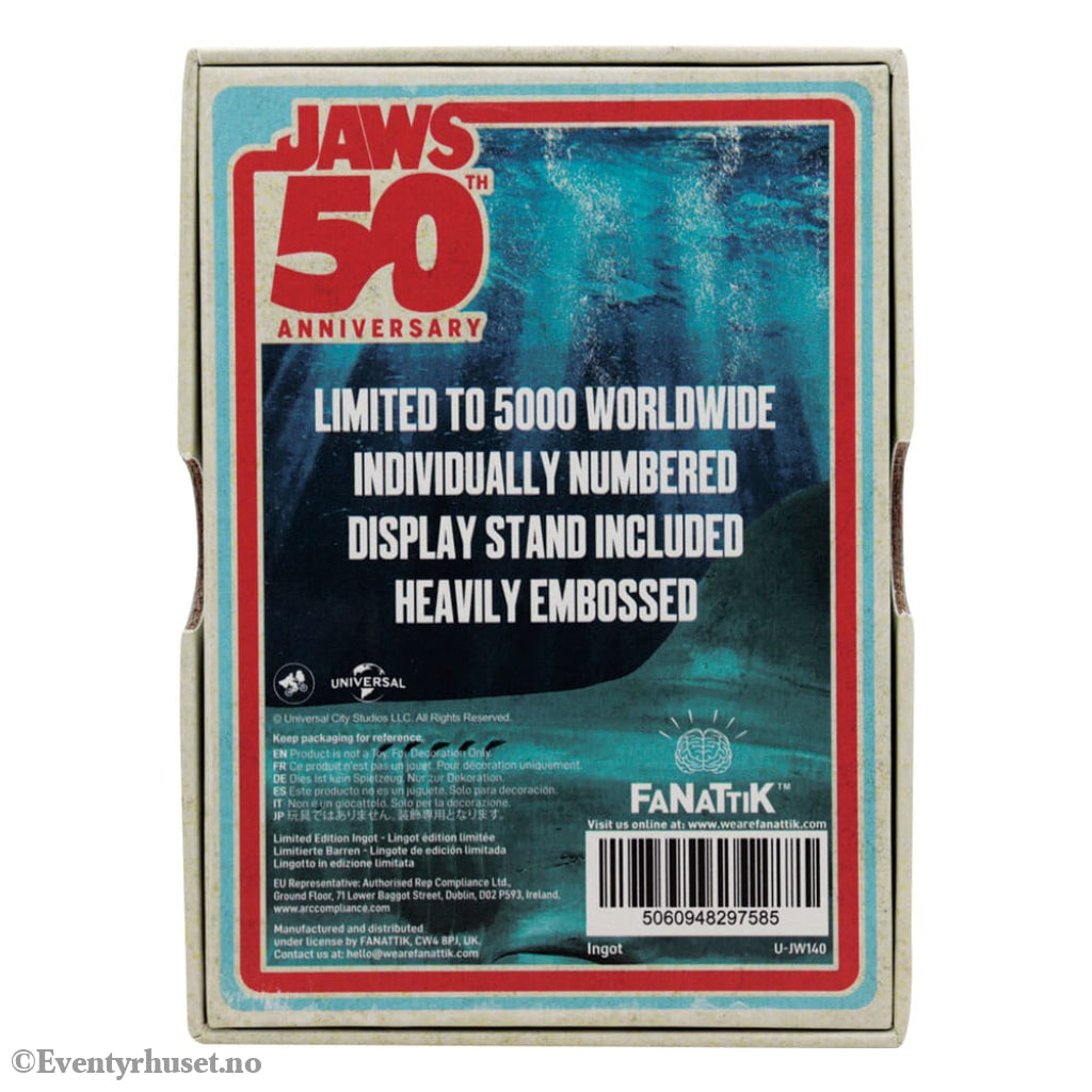 Jaws Ingot 50th Anniversary Poster Limited Edition Collectibles