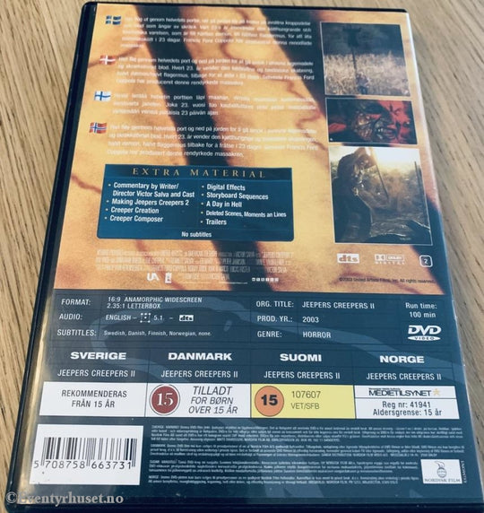 Jeepers Creepers 2. 2003. Dvd. Dvd