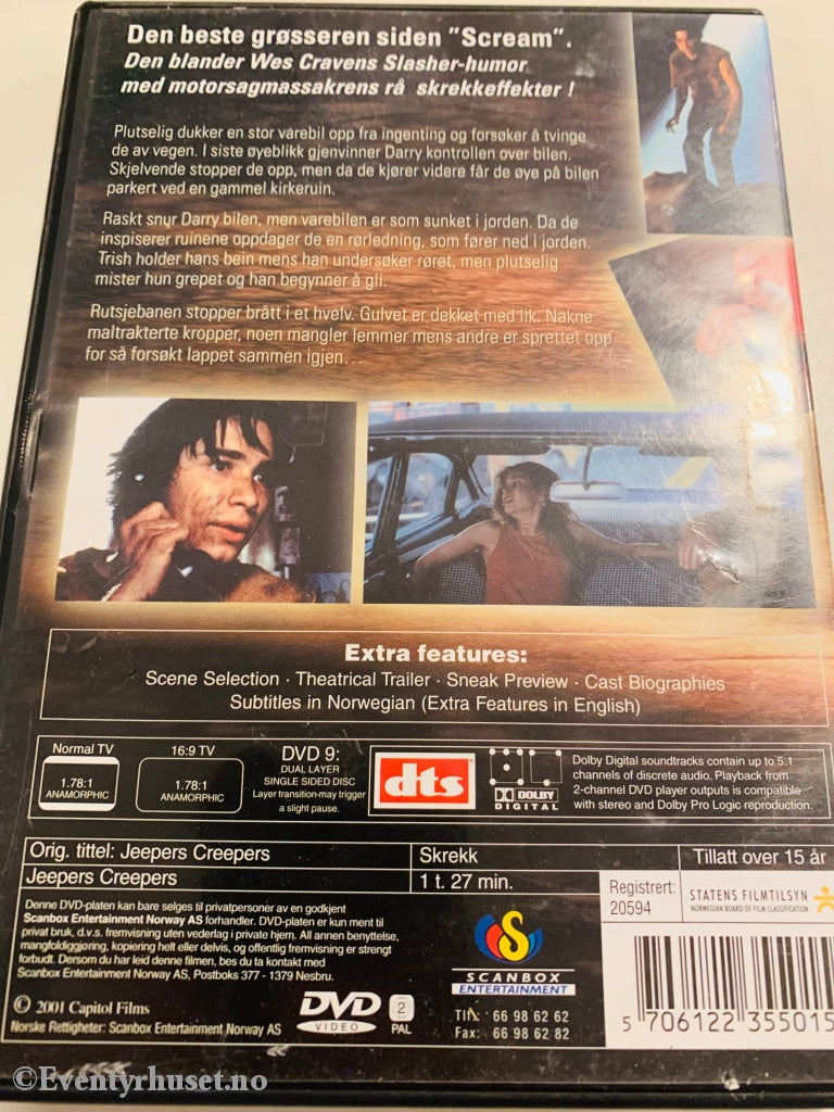 Jeepers Creepers. 2001. Dvd. Dvd