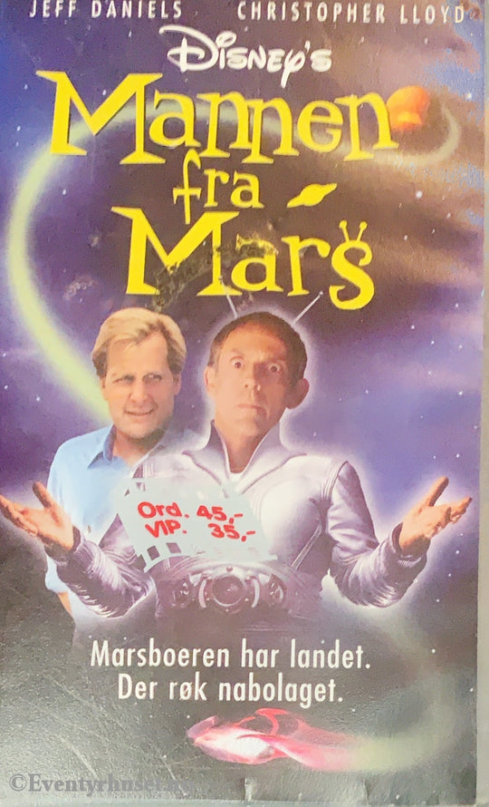 Jeff Daniels Disney Vhs Leiefilm 21026324. Christopher Lloyd. 1999. Mannen Fra Mars. Vhs.
