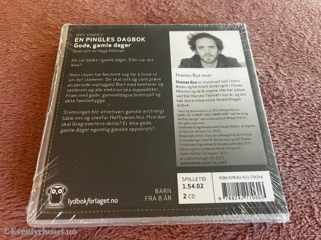 Jeff Kinney. 2011. En pingles dagbok: Gode, gamle dager. Lydbok på CD. Ny i plast!