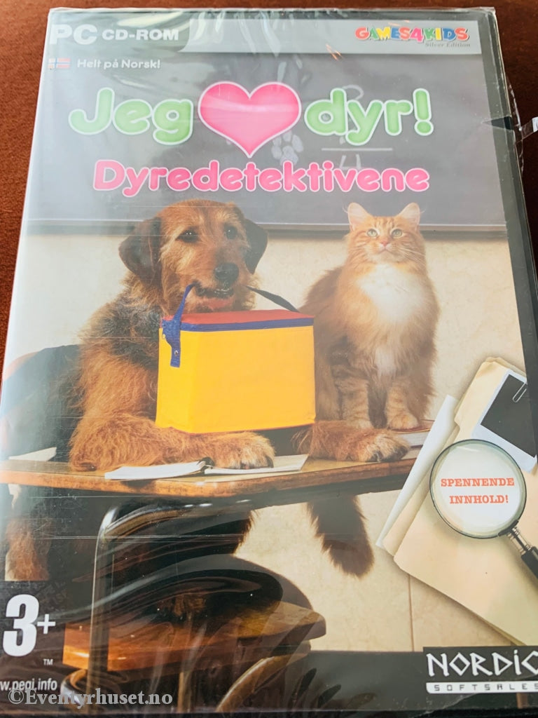 Jeg Elsker Dyr! Dyredetektivene. Pc-Spill. Ny I Plast! Pc Spill