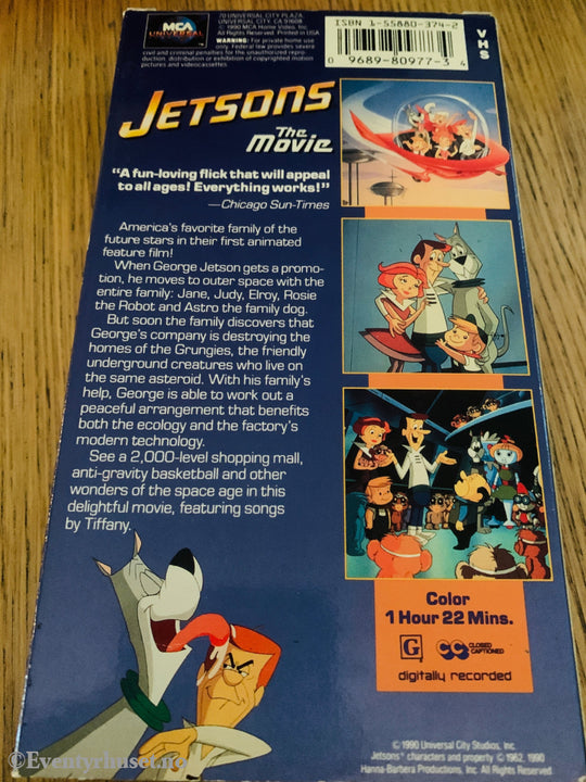 Jetsons: The Movie (1990). VHS slipcase.