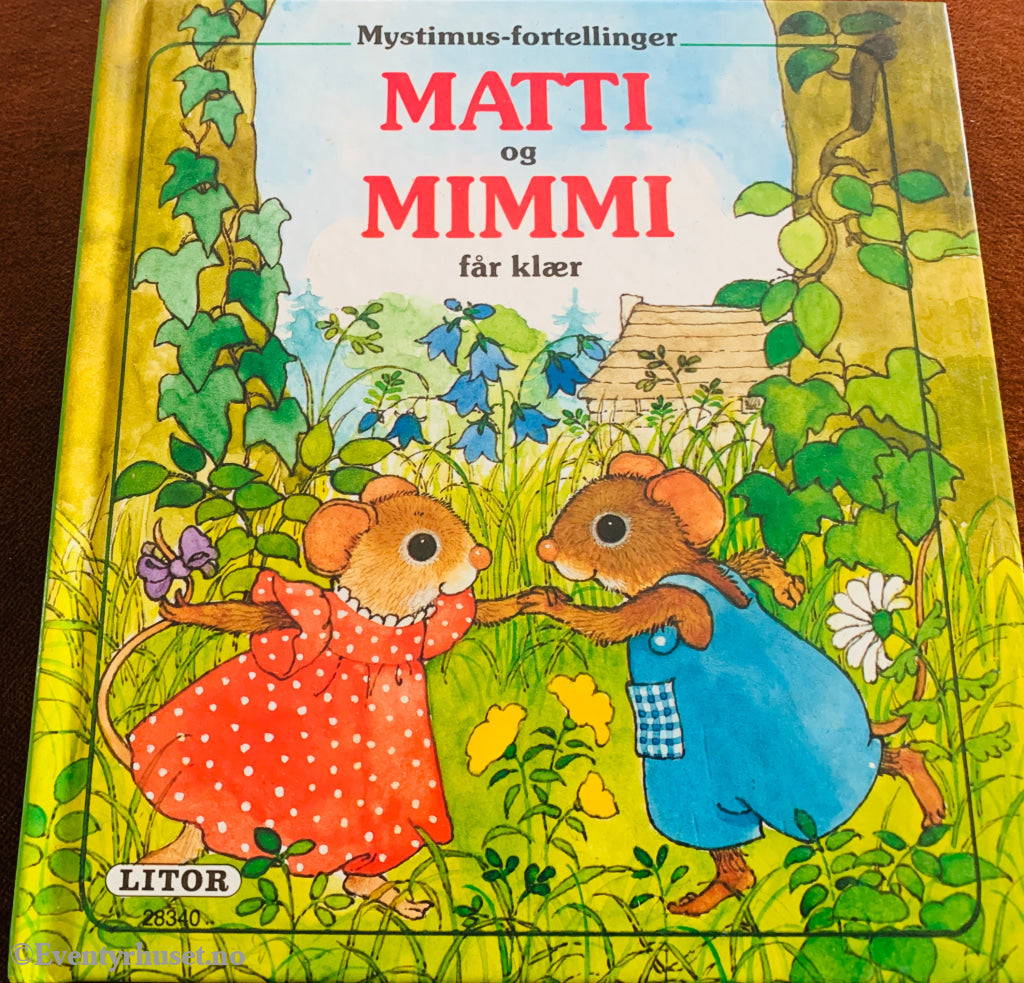 Jill Barklem. Mystimus-fortellinger: Matti og Mimmi får klær. 1986. Bok.