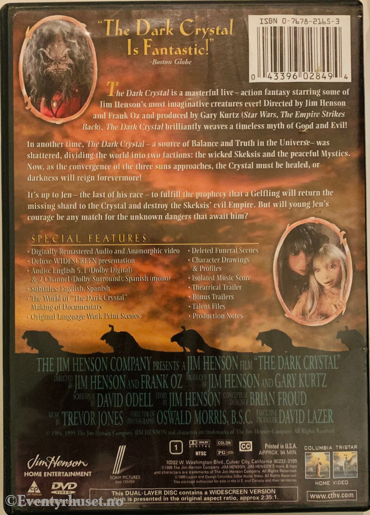 Jim Henson’s Dark Crystal - Special Edition. Dvd. Dvd