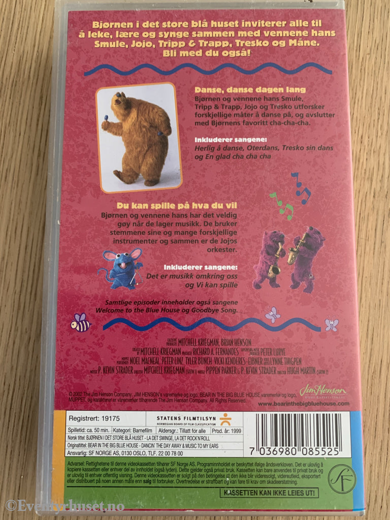 Jim Hensons Bjørnen I Det Store Blå Huset - La Swinge La Rock´n Roll. 1999. Vhs. Vhs