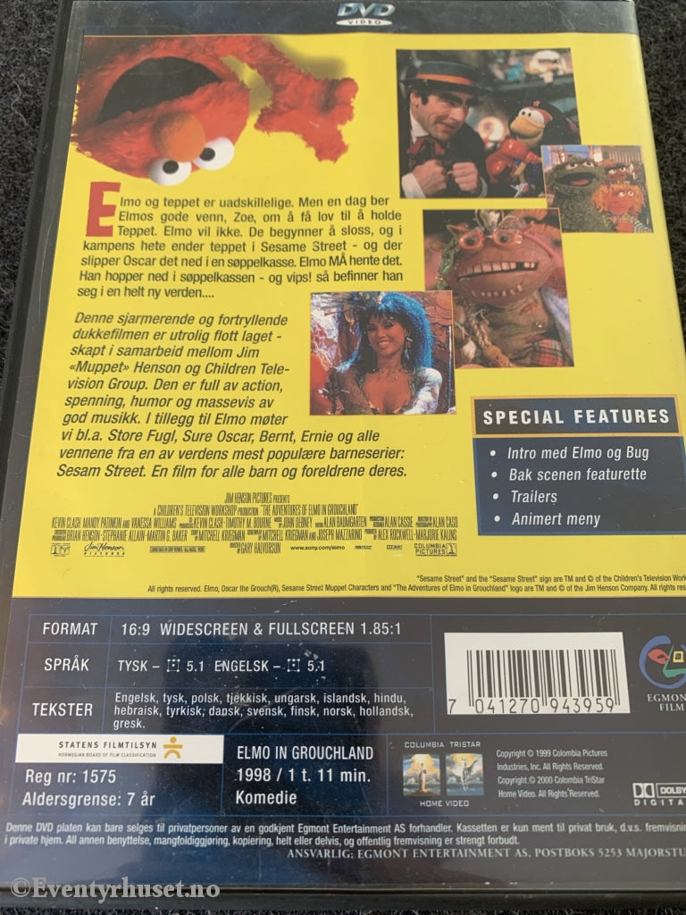 Jim Hensons Elmo I Eventyrland. 1999. Dvd. Dvd