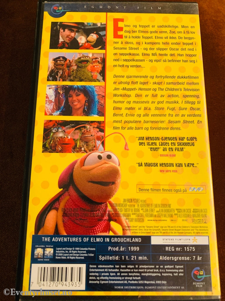 Jim Hensons Elmo I Eventyrland. 1999. Vhs. Vhs