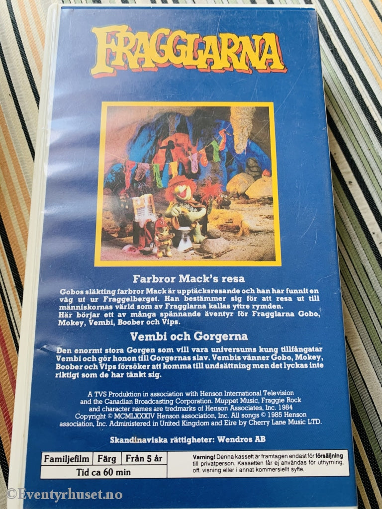 Jim Hensons Fragglarna (Fragglene). 1985. Vhs. Svensk. Vhs