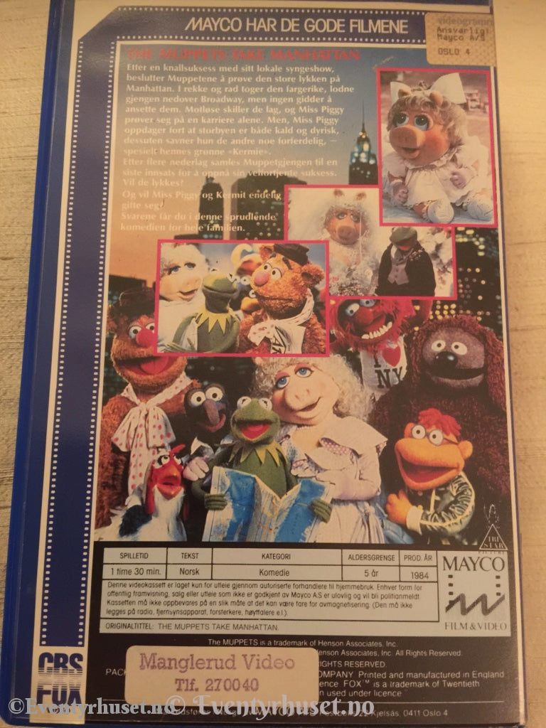 The Muppets Take Manhattan. 1984. Vhs Big Box.
