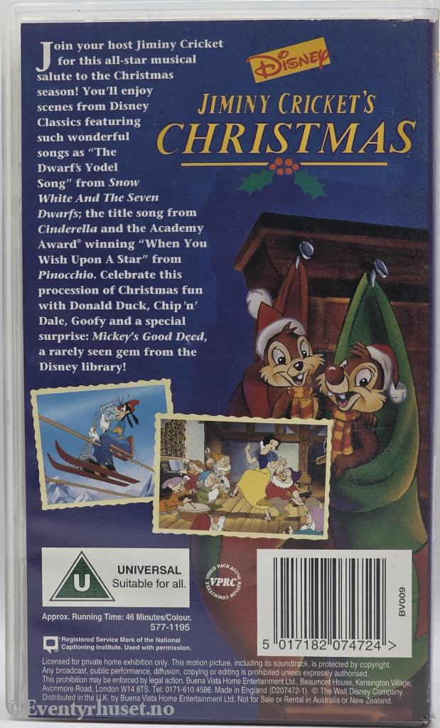 Jiminy Cricket's Christmas (1987). VHS.