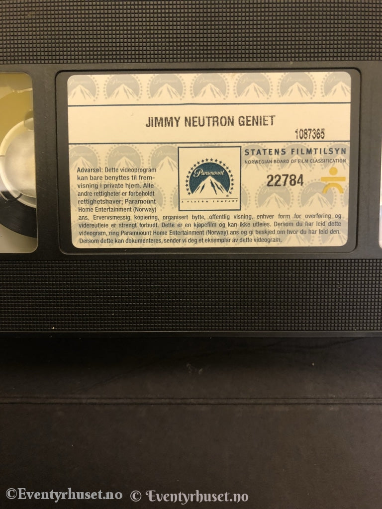 Jimmy Neutron. Geniet. 2001. Vhs. Vhs