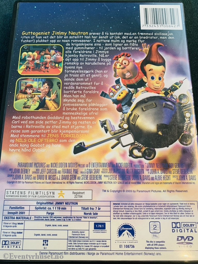 Jimmy Neutron - Geniet. 2003. Dvd. Dvd