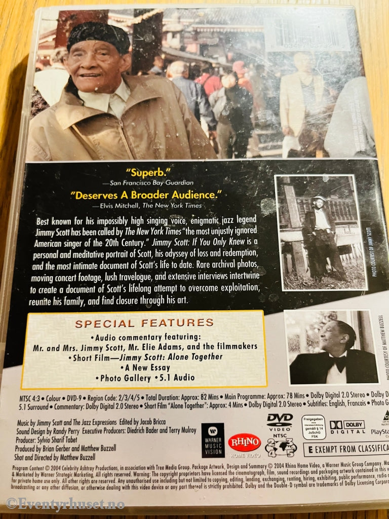 Jimmy Scott - If You Only Knew. 2004. Dvd. Dvd