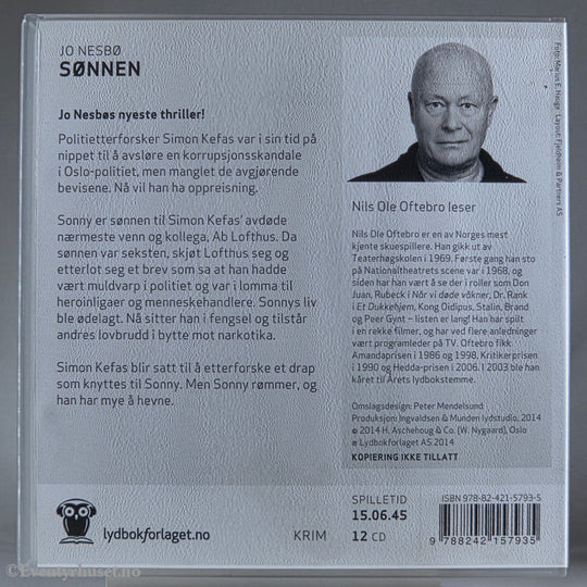 Jo Nesbø 2014 Sønnen. Lydbok på CD.
