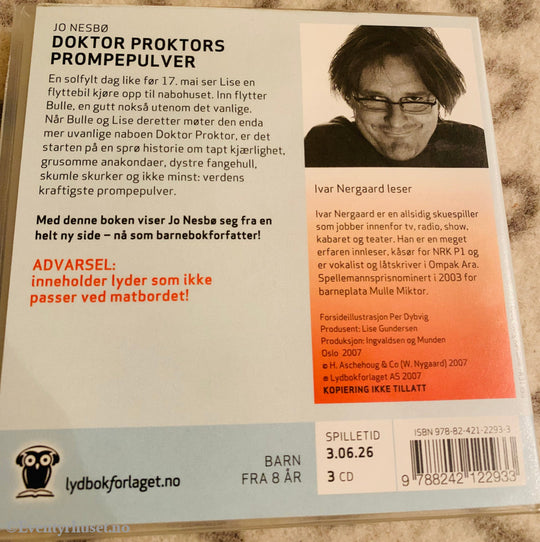 Jo Nesbø. Doktor Proktors Prompepulver. Lydbok På 3 Cd.