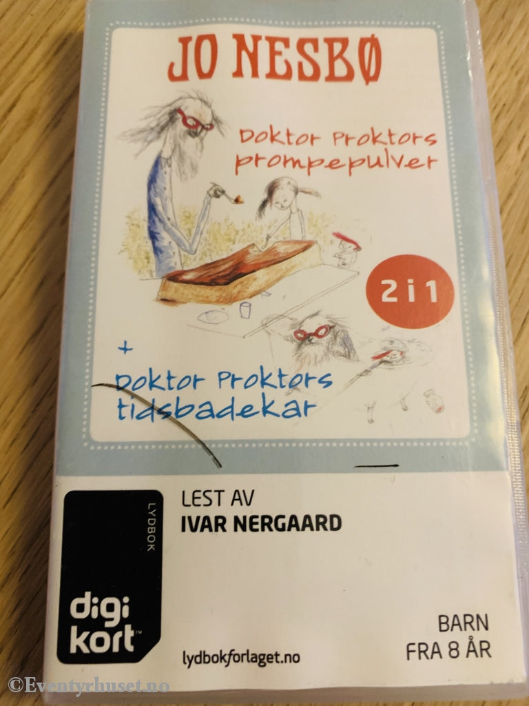 Jo Nesbø. Doktor Proktors Prompepulver + Tidsbadekar. Lydbok (Digibok).