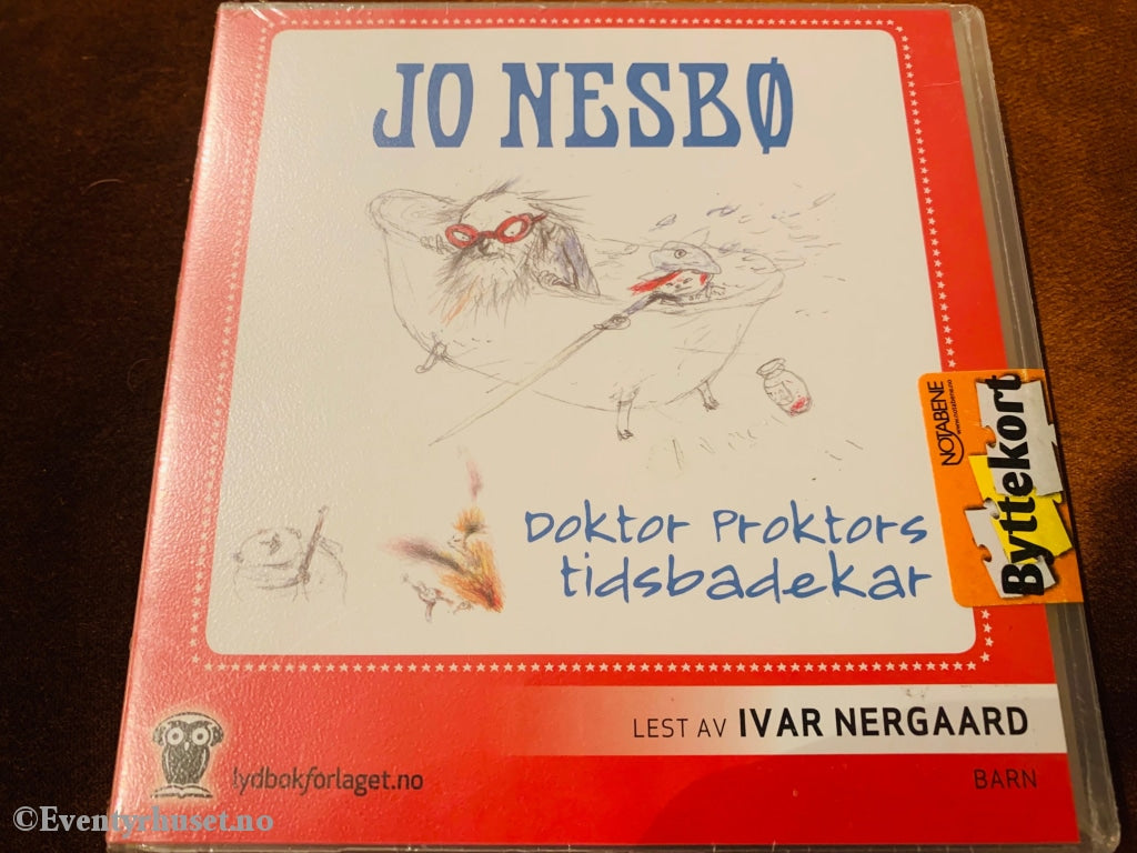 Jo Nesbø - Doktor Proktors Tidsbadekar. Lydbok På Cd. Ny I Plast!