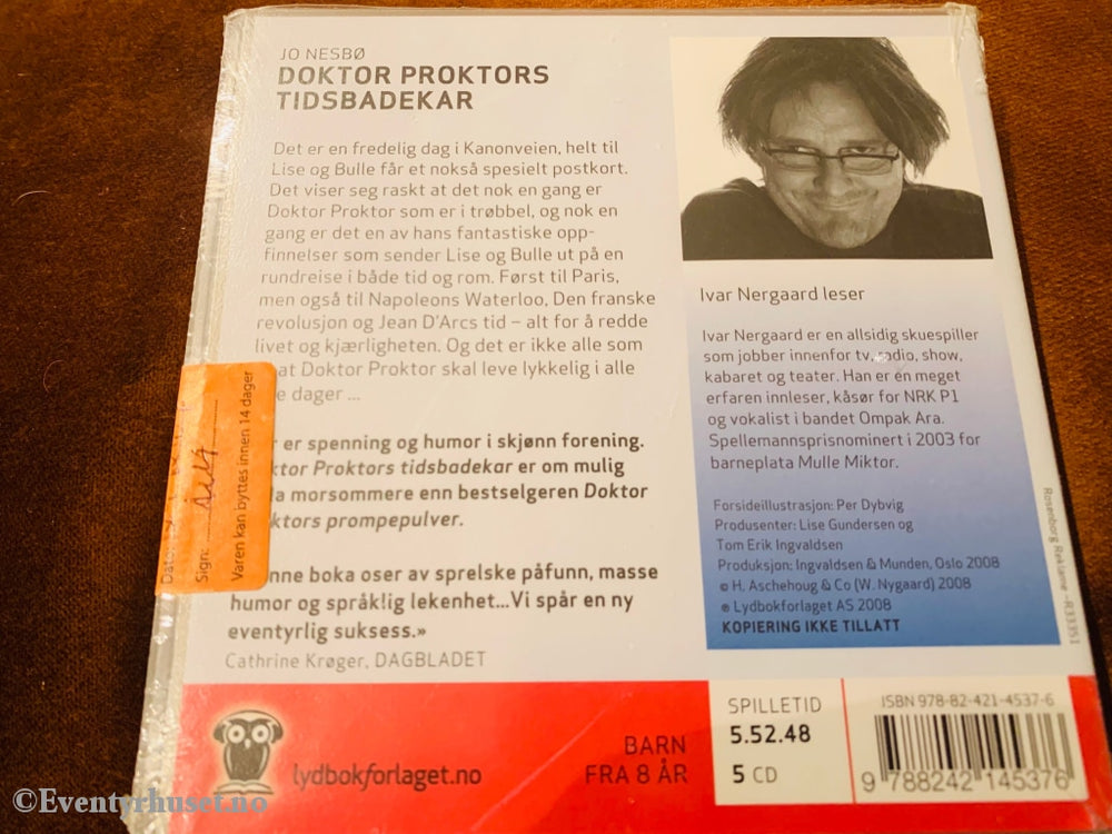 Jo Nesbø - Doktor Proktors Tidsbadekar. Lydbok På Cd. Ny I Plast!