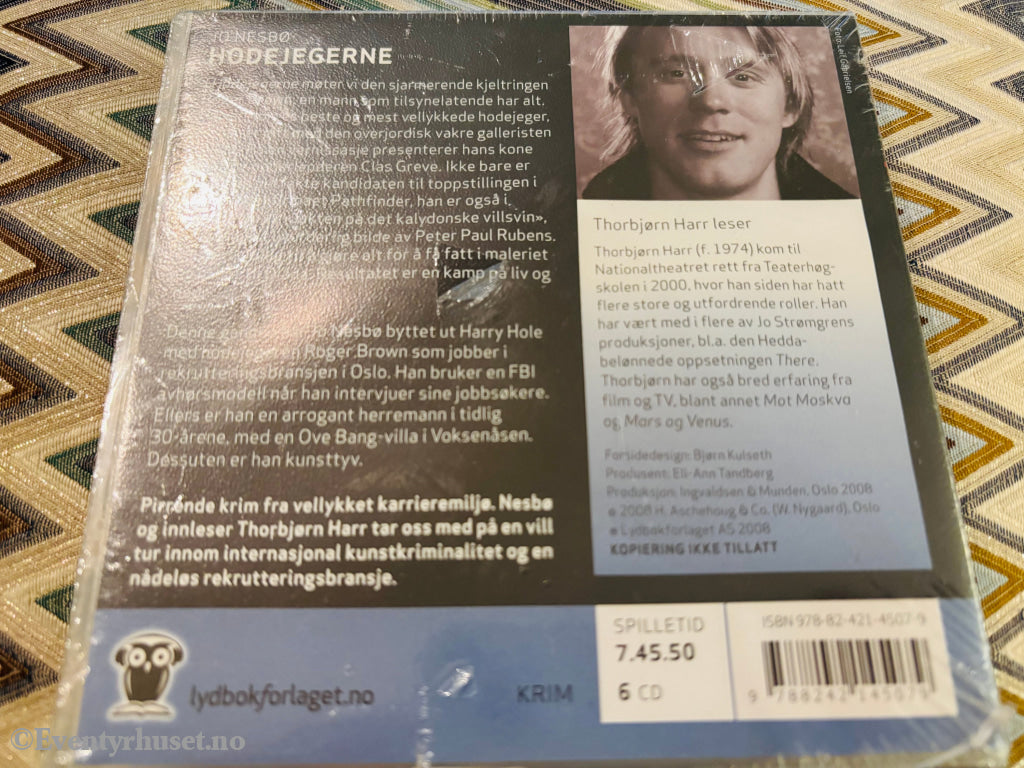 Jo Nesbø. Hodejegerne. Lydbok på 6 CD. Ny i plast!