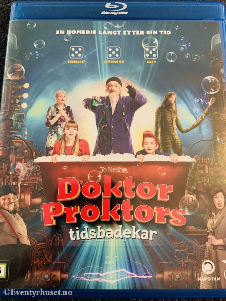 Jo Nesbøs Doktor Proktors Tidsbadekar. 2015. Blu-Ray. Blu-Ray Disc