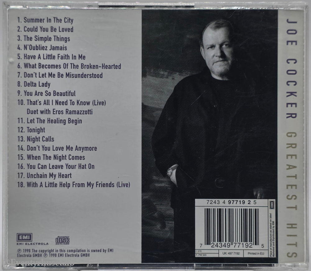 Joe Cocker. 1998. Greatest Hits. . CD.