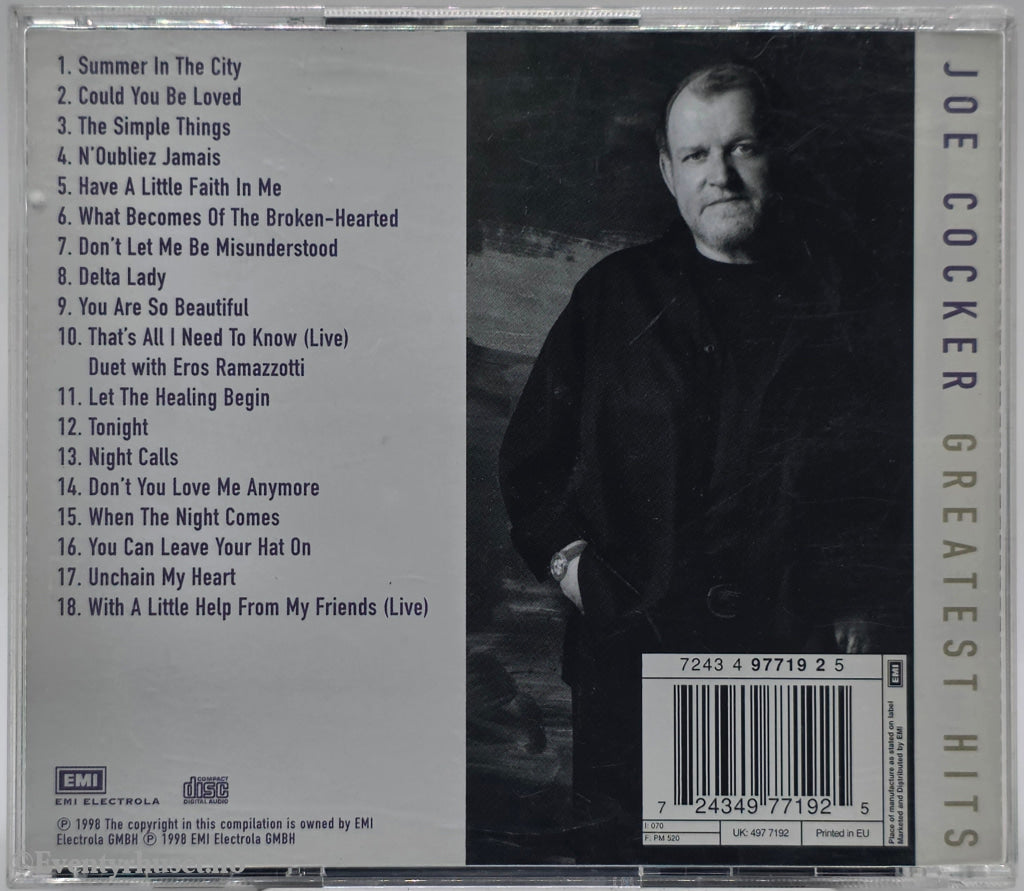 Joe Cocker. 1998. Greatest Hits. . CD.