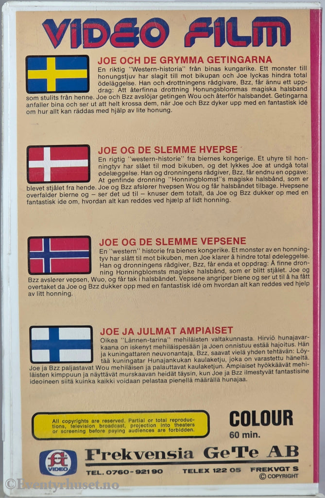 Joe the Little Boom Boom – 1973 . VHS Big Box.