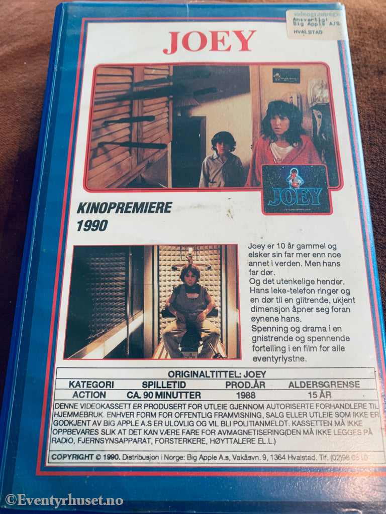 Joey. 1988. VHS Big Box. VHS Big Box