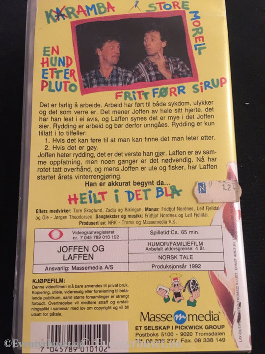 Joffen + Laffen. 1992. Gode Råd E Dyr. Vhs. Vhs