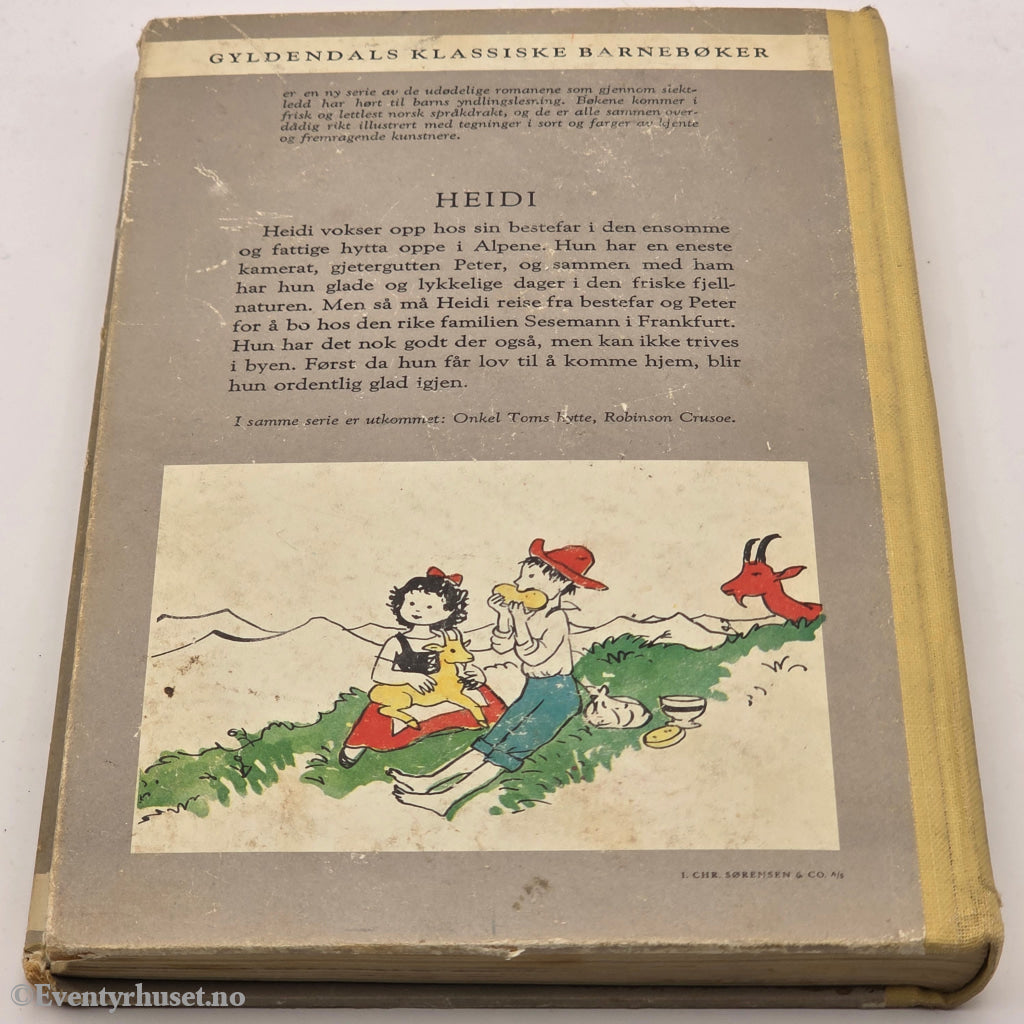 Johanna Spyri. 1949. Heidi. Bok.