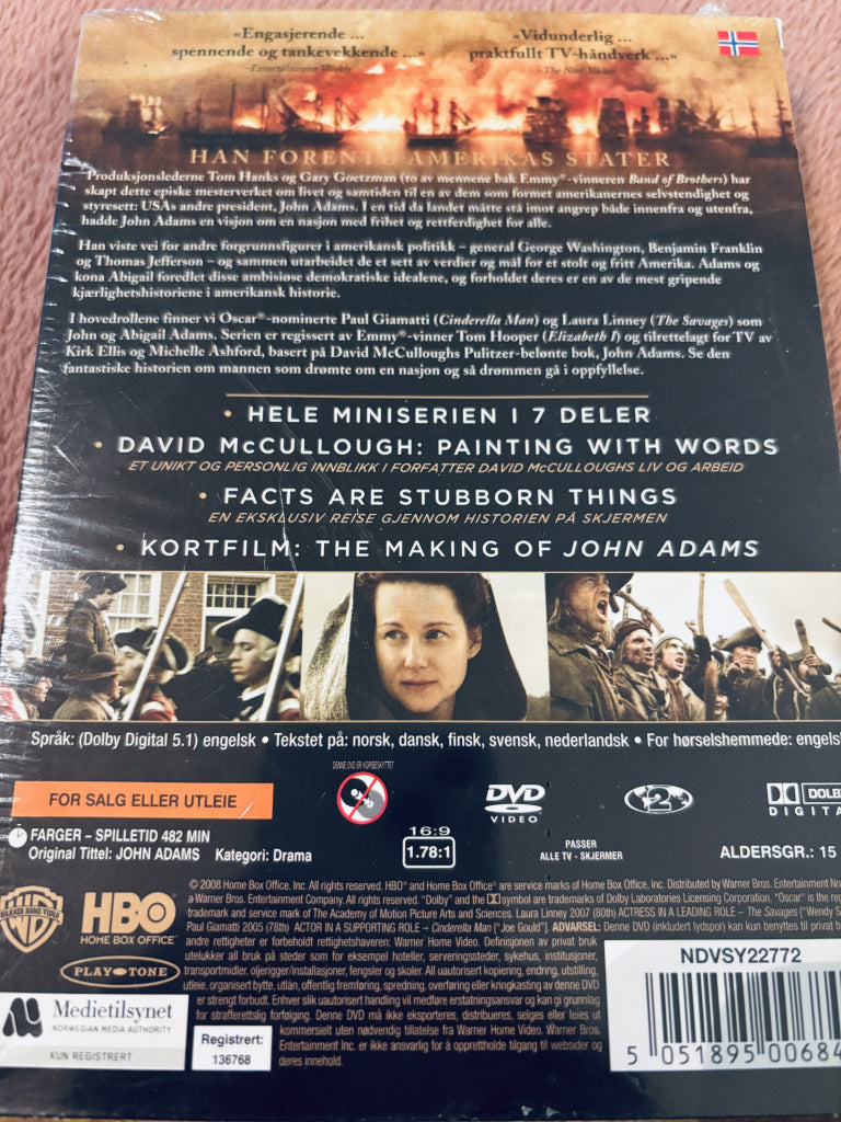 John Adams. DVD slipcase. Ny I plast!
