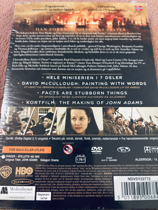 John Adams. DVD slipcase. Ny I plast!