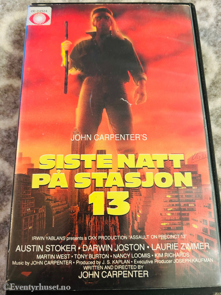 John Carpenter’s Siste Natt På Stasjon 13. 1976. Vhs Big Box. Box