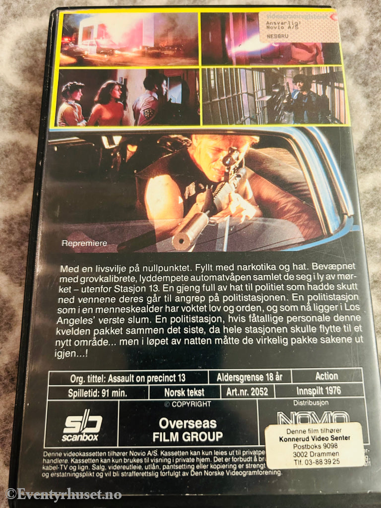 John Carpenter’s Siste Natt På Stasjon 13. 1976. Vhs Big Box. Box